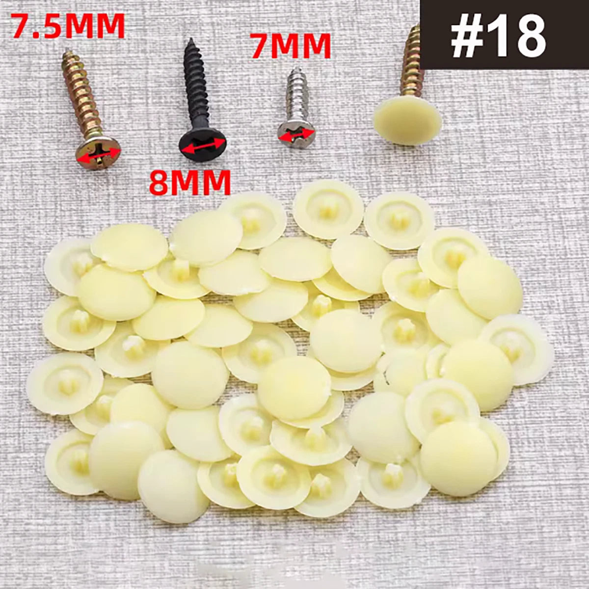 Plastic Screw Cover Caps – Snap‑On for 7‑8mm Phillips Flat Head Screws (19 Colors, Decorative)