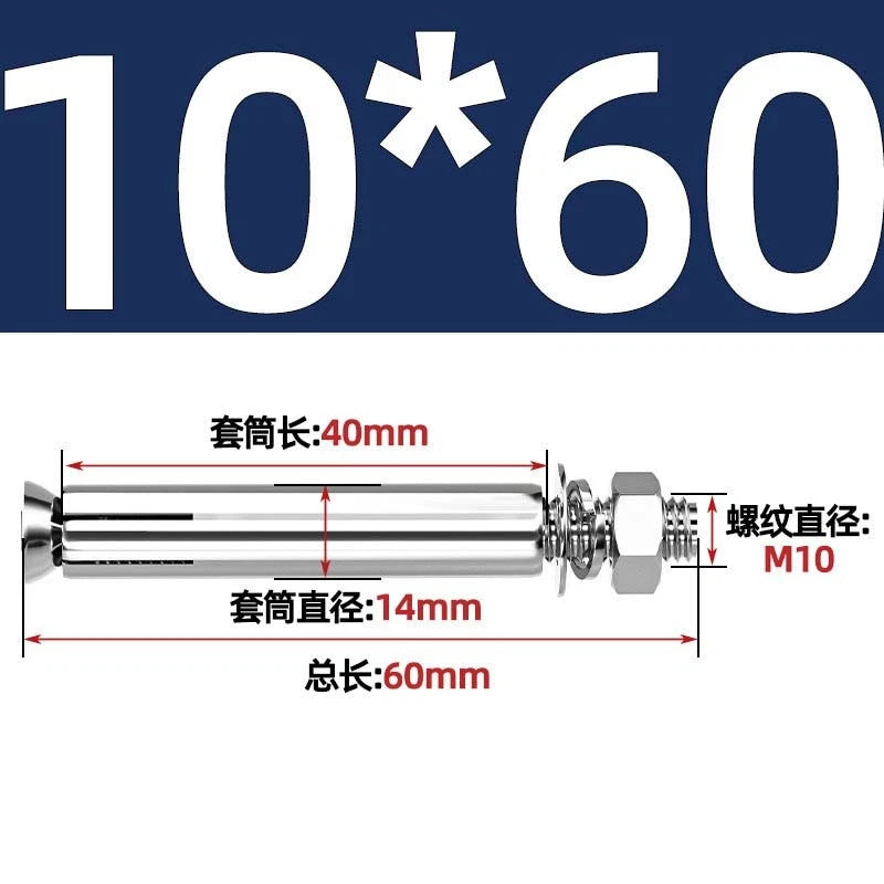 Stainless Steel Expansion Anchor Bolts for Concrete & Masonry — M6 to M20