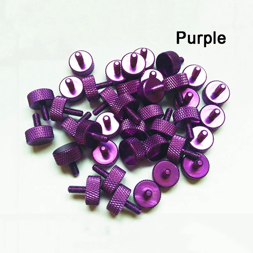 M3*5/6/8/12/20/25/35/40/50mm Aluminum Alloy Bolts Knurled Flat Head Thumb Screws
