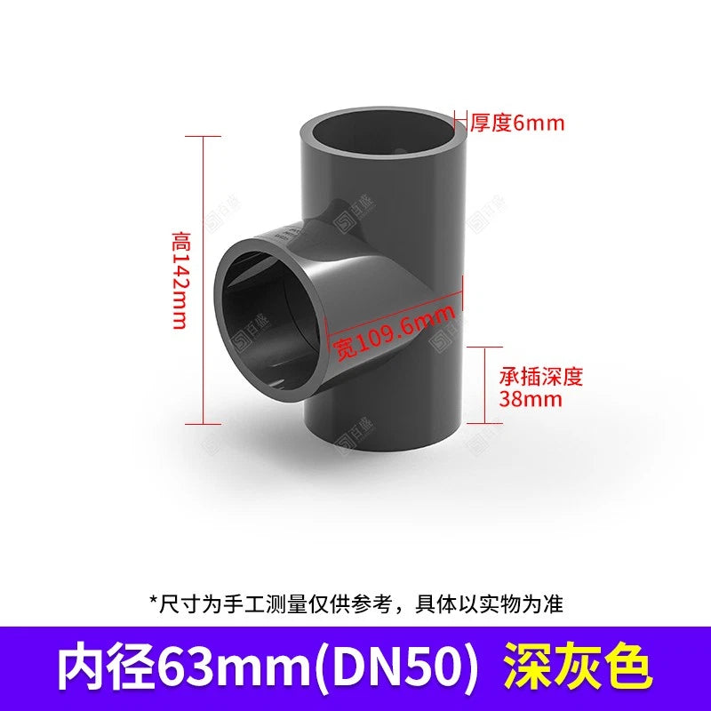 PVC Plumbing Fittings 45° Elbow-Straight-Tee Pipe Connector Solvent Weld