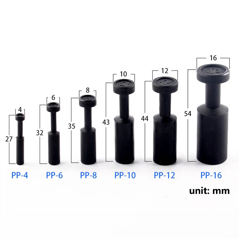 Pneumatic Push-to-Connect Fittings — Nylon Air Hose Tube Connectors, 22 Types