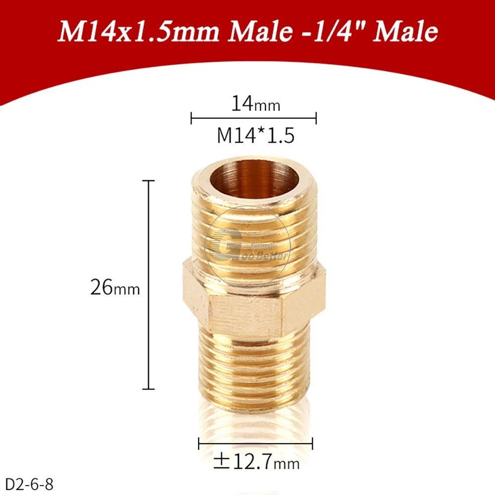M14x1.5mm M22x1.5mm Brass Fittings — Elbow, Tee, Cross, Y-Piece & Adapter Sprayer Joints