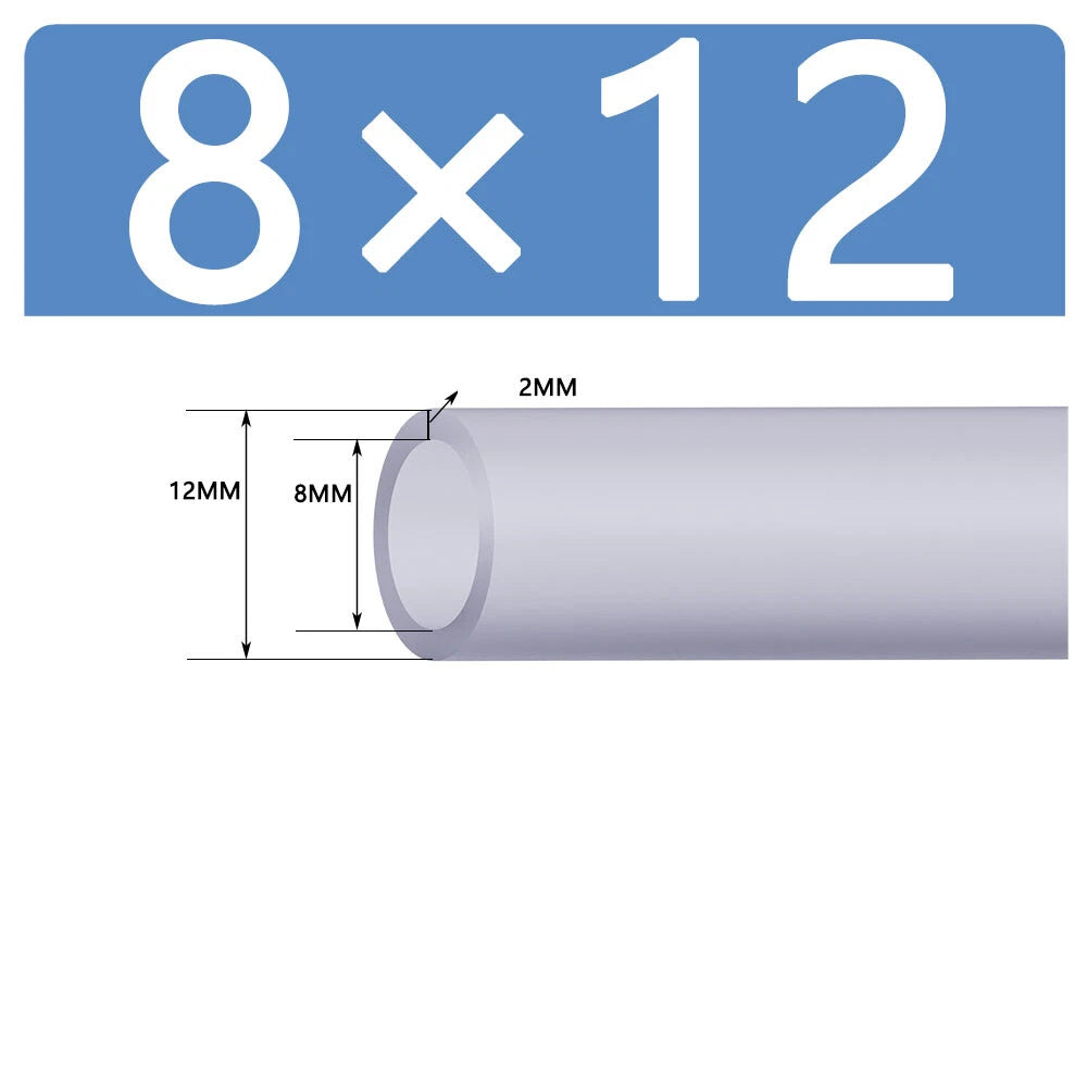 Silicone Vacuum Hose Pipe — White Rubber Tube for Water, Air & Coolant | ID 2mm–38mm
