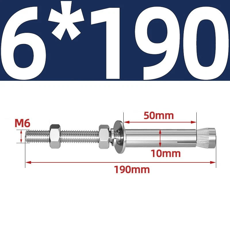 M6-M20 Stainless Steel Concrete Expansion Anchor Bolts – Extra Long