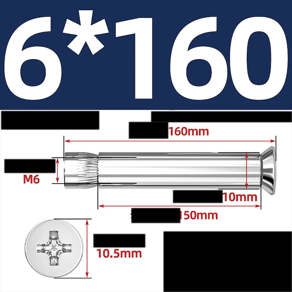 Sleeve Anchor Countersunk Phillips Expansion Bolts M6–M12 | 304/201 SS & Zinc
