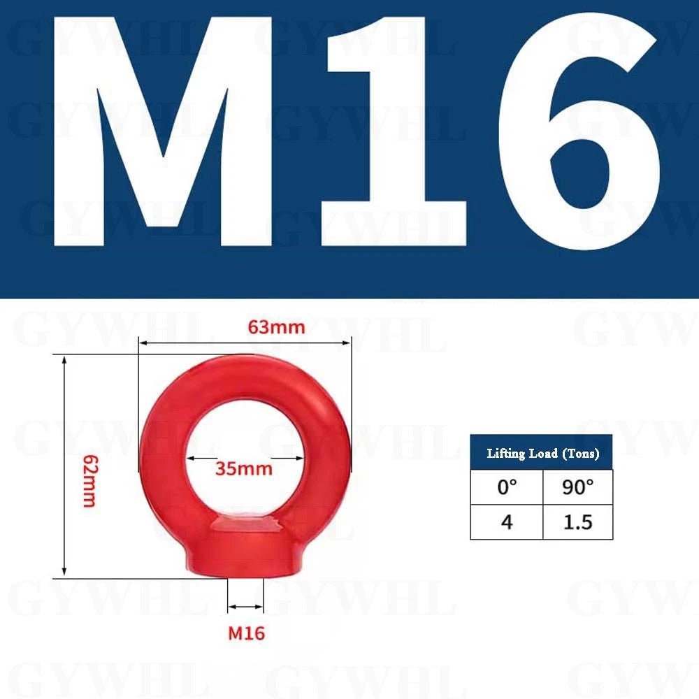 DIN 580 Lifting Eye Bolts & Nuts — G80 & 12.9 Manganese Steel, M6–M36 - HomeDIYer