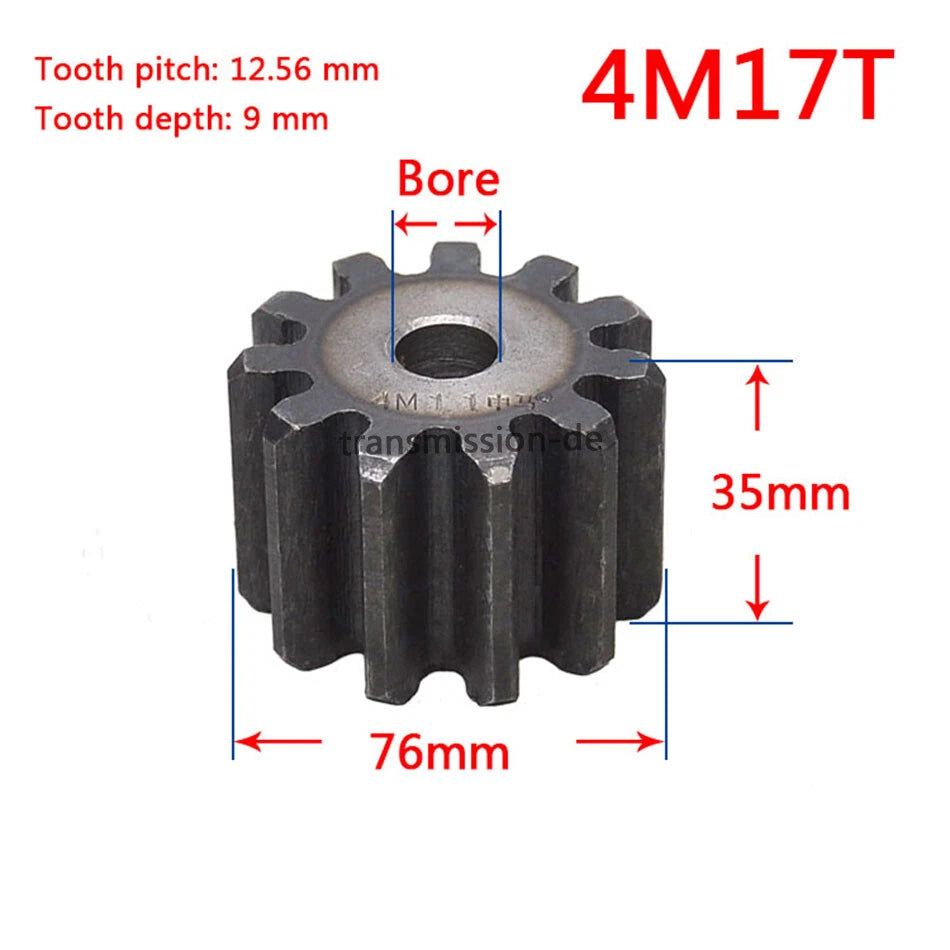 Mod 2/2.5/3/4/5 Spur Gear 10T-63T 45# Steel Pinion Gear Metal Gear Thick 20-40mm