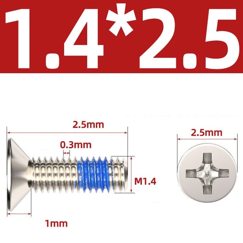 M1.2–M6 Phillips Flat Head Machine Screws | Carbon Steel | Black & Nickel Plated - HomeDIYer