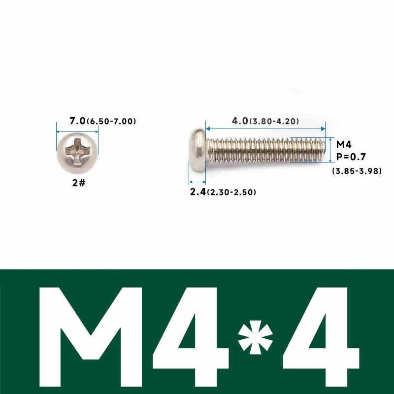 Phillips Pan Head Machine Screws – Carbon Steel M1 to M4, Multiple Lengths & Finishes - HomeDIYer