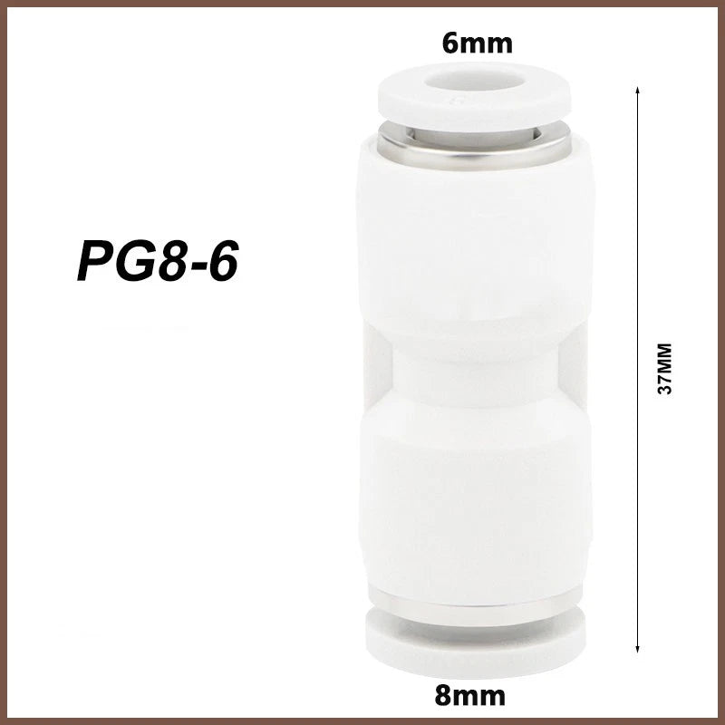 Pneumatic Push Fit Connectors Air Hose Speed Push In Fittings PU PE PY PG PEG