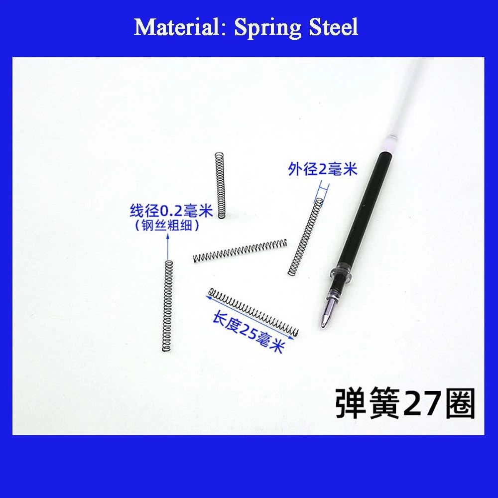 Spring Steel Small Compression Spring 0.2/0.3/0.4mm Wire Diameter 3-50mm Length