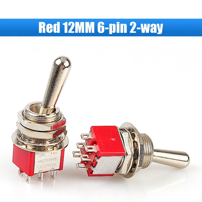 MTS PS Toggle Switch SPDT — 3/6/9/12 Pin, 2-Way/3-Way, Latching & Self-Reset