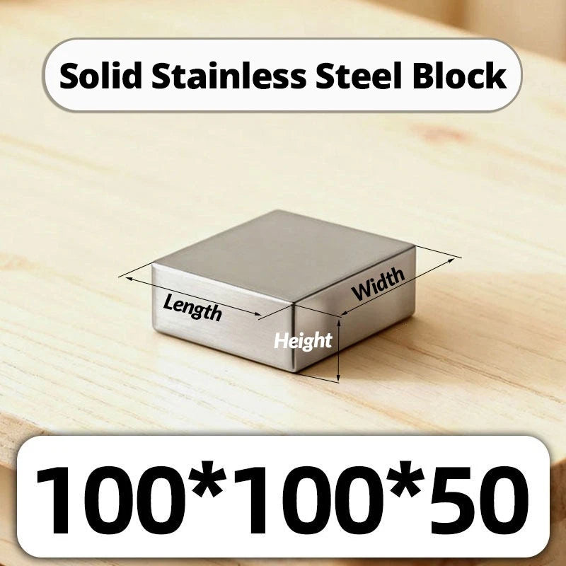 Solid 304 Stainless Steel Block Plate 20mm 25mm 30mm 35mm - 120mm Grade 304 GS