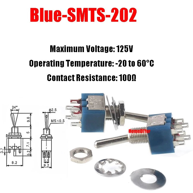 Mini Toggle Switch – MTS / SMTS / E-TEN / PS-102 / DS438 Series, 2 3 6-Pin Rocker Switches