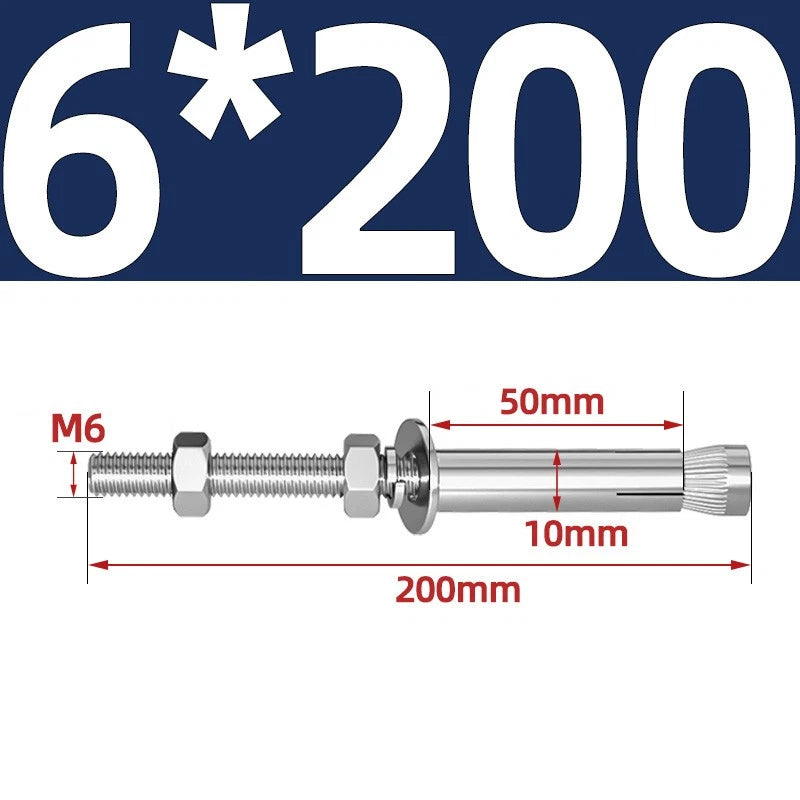 M6-M20 Stainless Steel Concrete Expansion Anchor Bolts – Extra Long