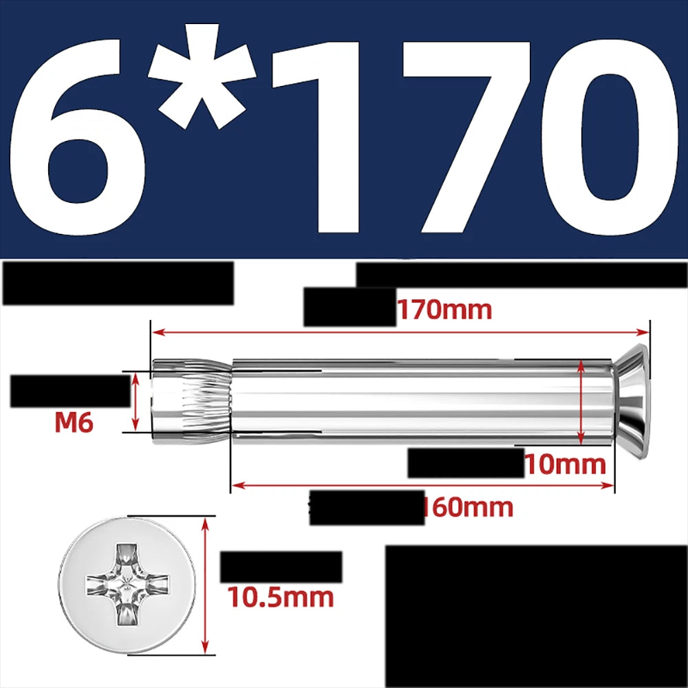 Sleeve Anchor Countersunk Phillips Expansion Bolts M6–M12 | 304/201 SS & Zinc
