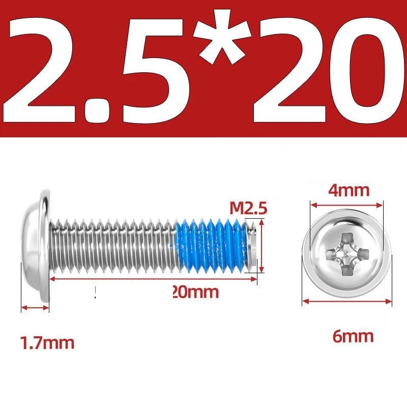 A2 Stainless Steel Phillips Flanged Button Head Machine Screws — M2 to M6, Built - In Washer Face - HomeDIYer