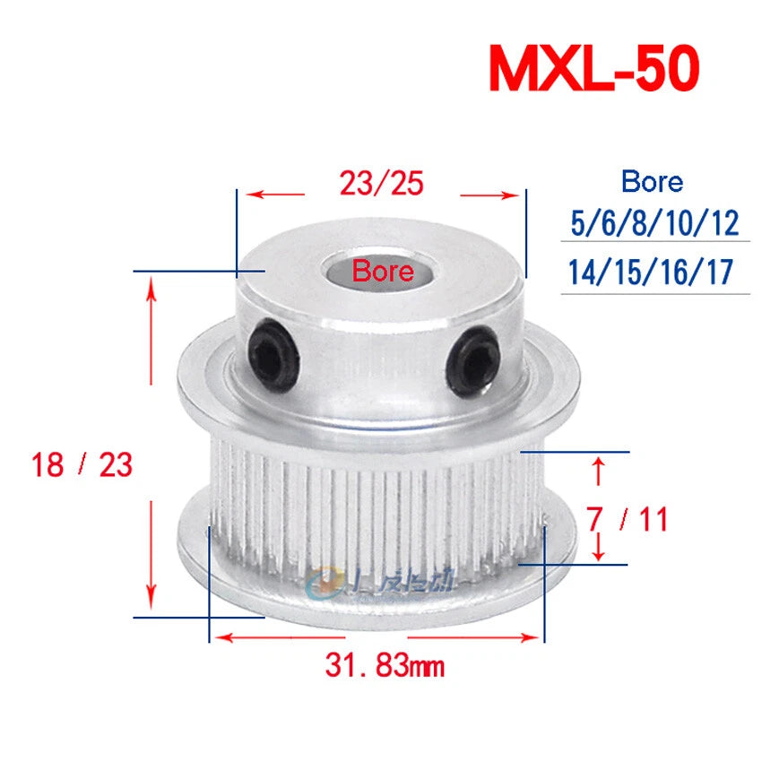 MXL 14-60T Timing Belt Pulley Pitch 2.032mm CNC Drive Pulleys Tooth Width 7mm