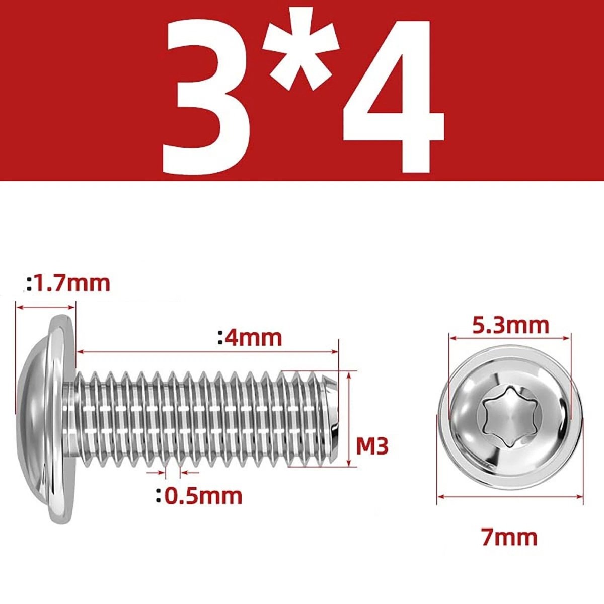 Torx Flanged Button Head Screws — 18 - 8 Stainless Steel, ISO 7380 - 2, M2 to M8 - HomeDIYer