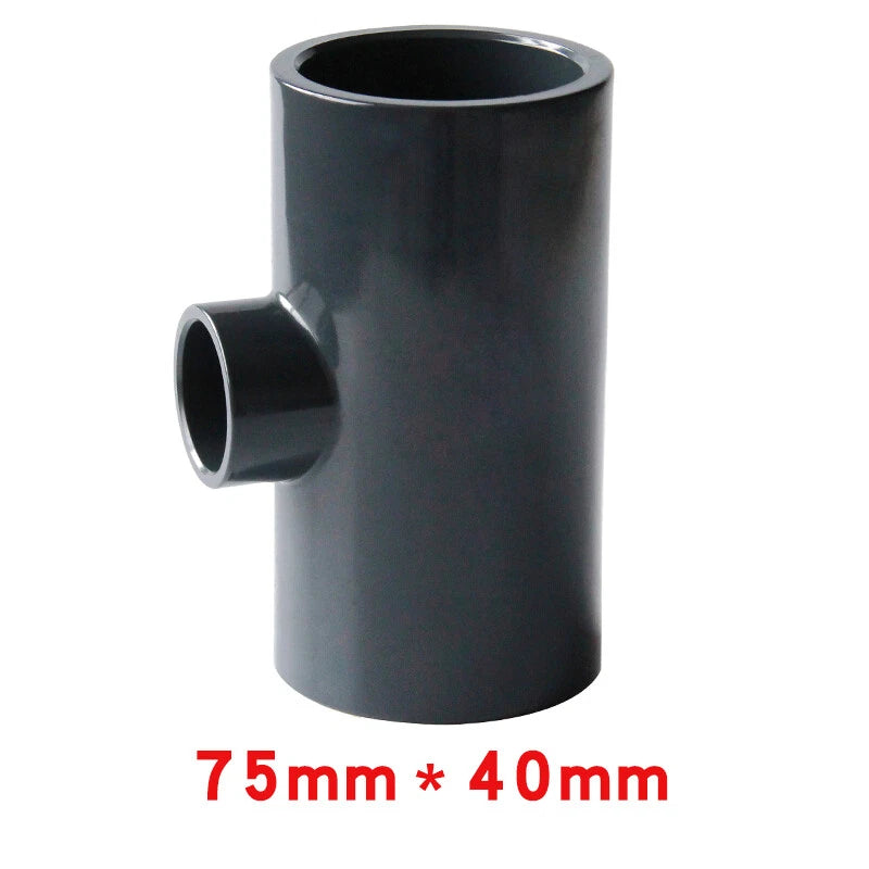 PVC Reducing Tee Pipe & Fittings Solvent Weld Pressure Adapter Connector Black