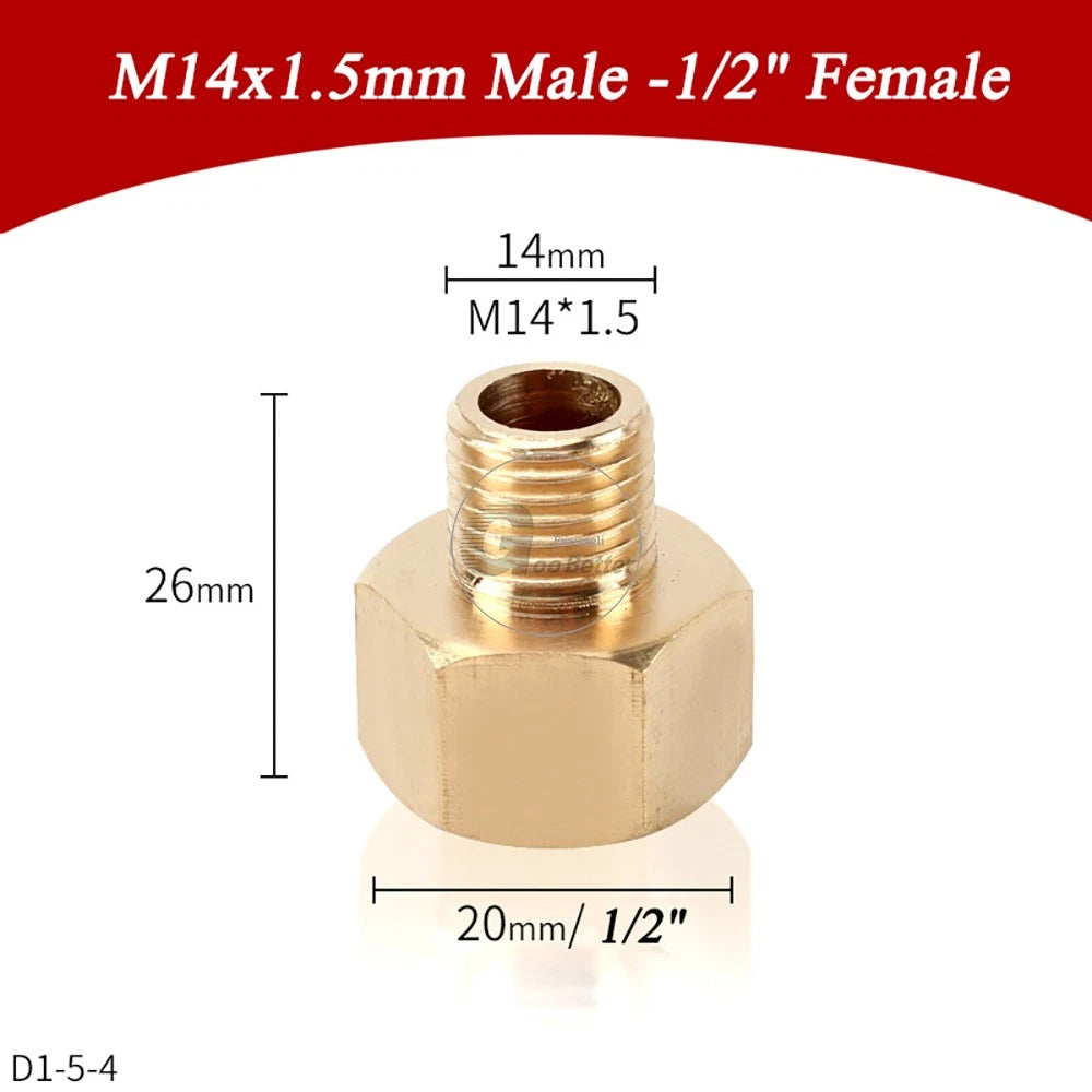 M14x1.5mm M22x1.5mm Brass Fittings — Elbow, Tee, Cross, Y-Piece & Adapter Sprayer Joints