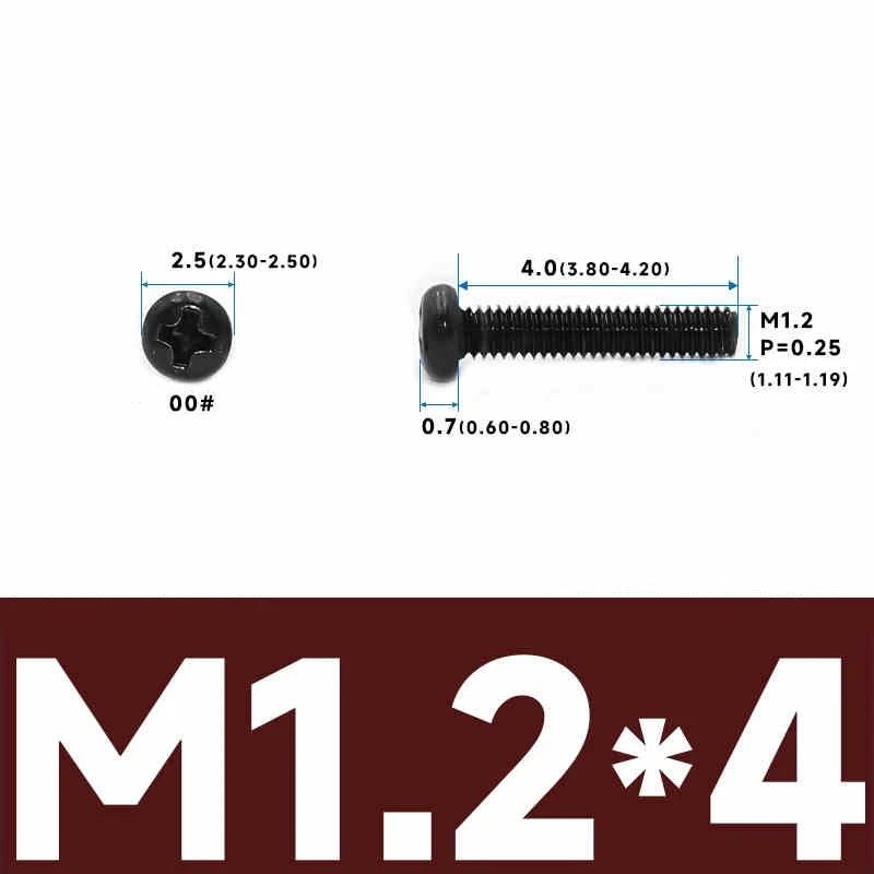Phillips Pan Head Machine Screws – Carbon Steel M1 to M4, Multiple Lengths & Finishes - HomeDIYer
