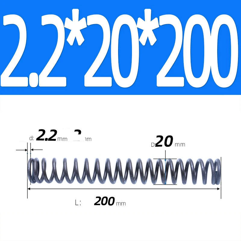 200mm Length Stainless Steel Compression Spring 2 - 4mm Pressure/ Coil Springs