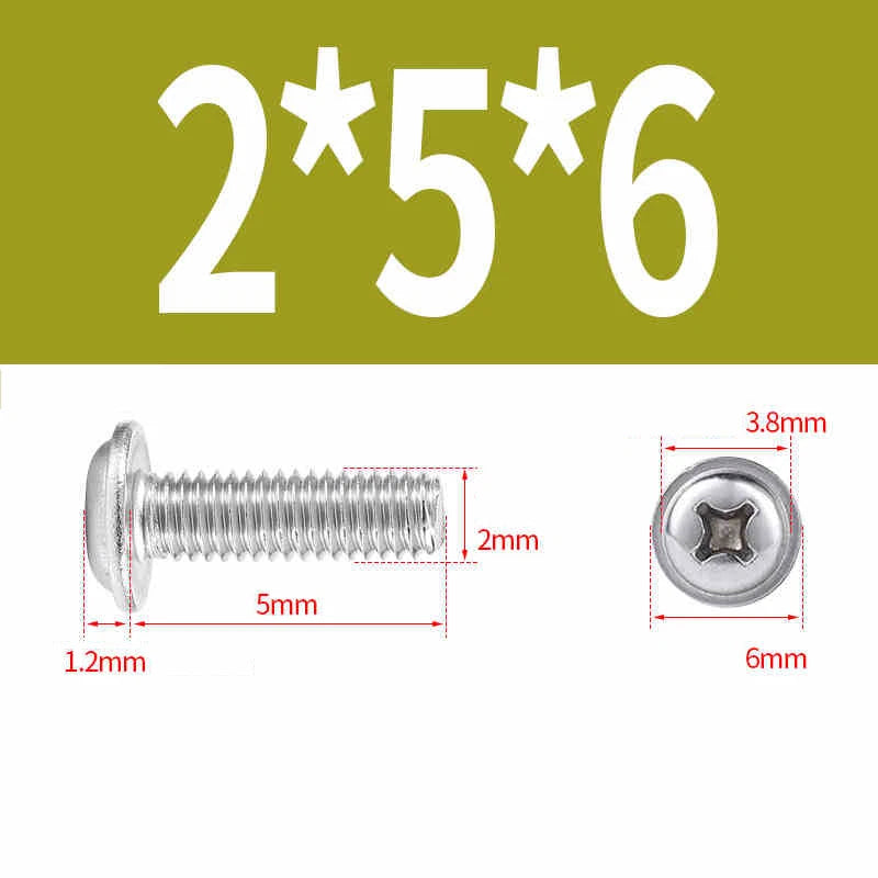 Phillips Flanged Pan Head Machine Screws M1.4 to M4 Multiple Lengths
