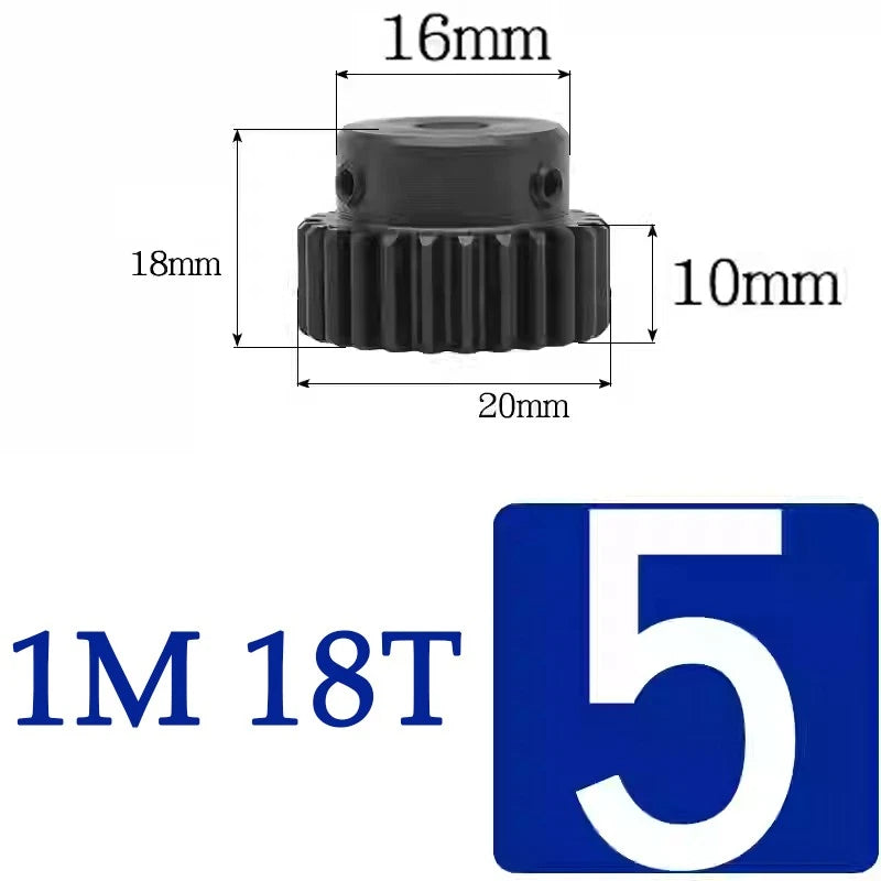 Spur Gears 1 Mod Transmission Gear With Step 45# Steel Pinion Motor Gear 10T~29T