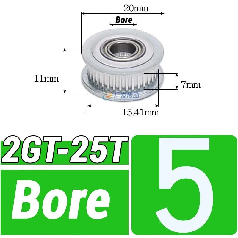 GT2 Timing Belt Pulley 16-100 Teeth 6-10mm Teeth Width Bore 3mm-25mm For 3D