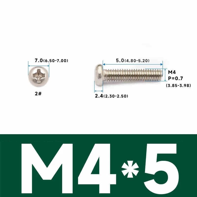 Phillips Pan Head Machine Screws – Carbon Steel M1 to M4, Multiple Lengths & Finishes - HomeDIYer