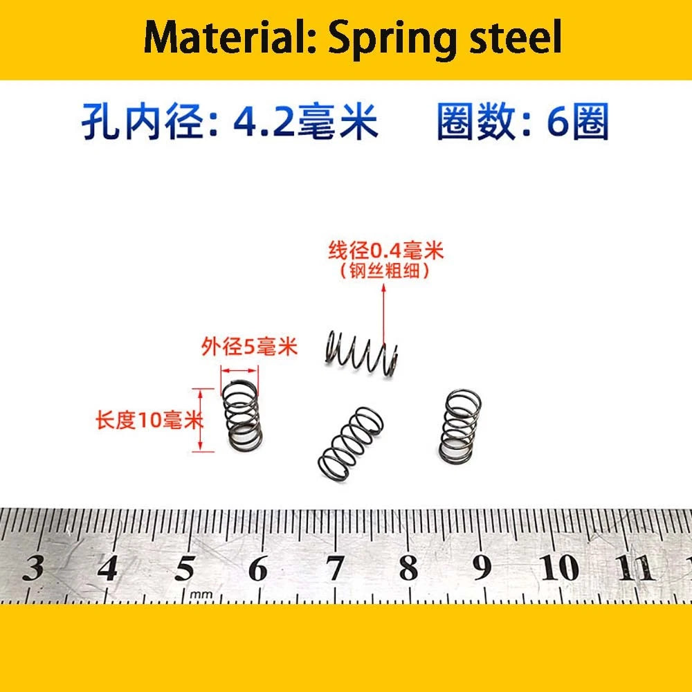 Spring Steel Small Compression Spring 0.2/0.3/0.4mm Wire Diameter 3-50mm Length