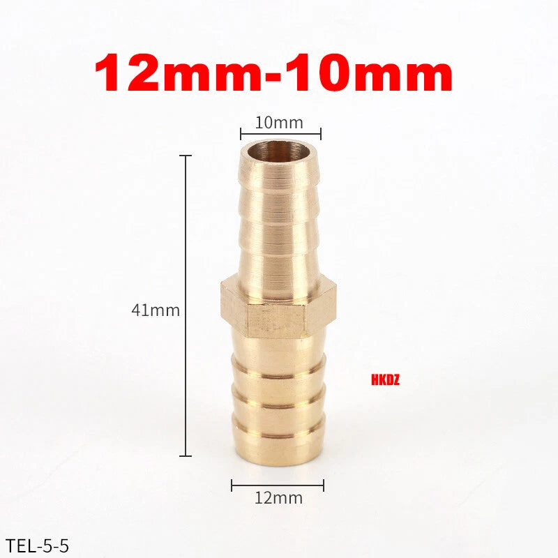 Brass Barbed Hosetail Straight Connector — Air Water Fuel Gas Hose Joiner
