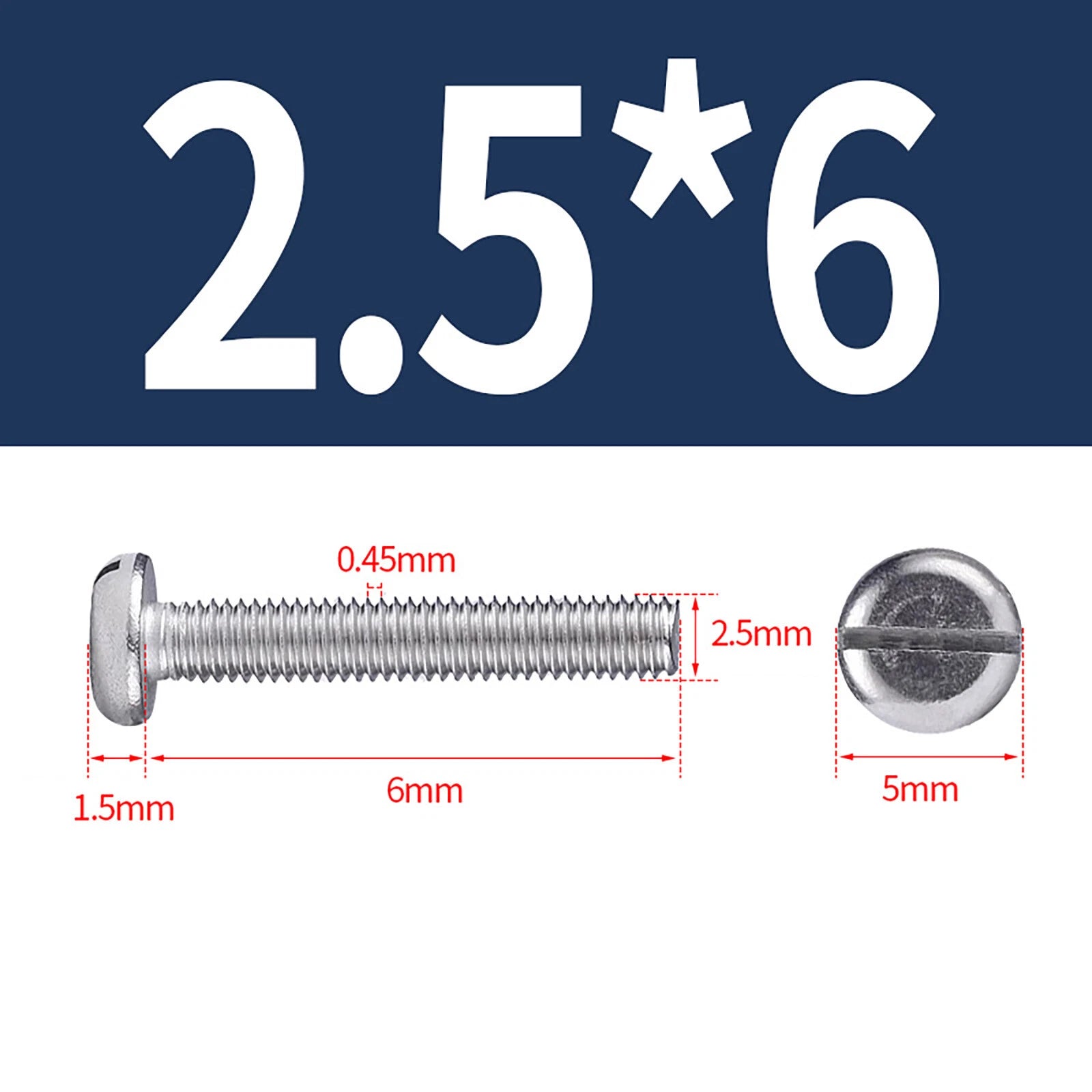 M1.6 to M10 Slotted Cheese Head Machine Screws | A2 Stainless Steel DIN 84