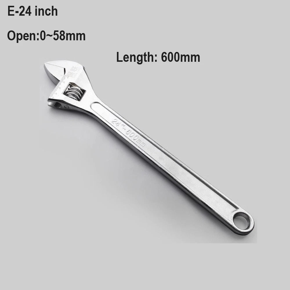 Adjustable Spanner Wrench 6 8 10 12"  Cr-V Steel Metric Scale Strong Grip Handle