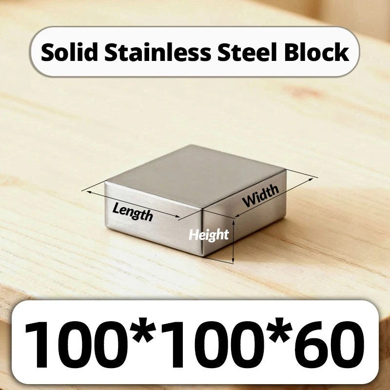 Solid 304 Stainless Steel Block Plate 20mm 25mm 30mm 35mm - 120mm Grade 304 GS