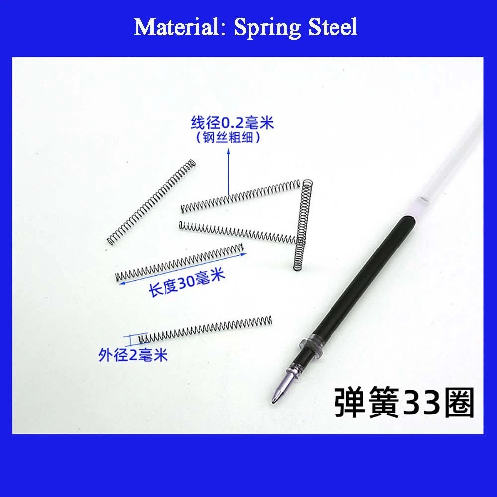 Spring Steel Small Compression Spring 0.2/0.3/0.4mm Wire Diameter 3-50mm Length