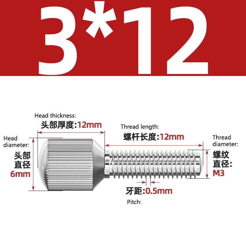 A2 Stainless Steel Knurled Thumb Screws – Small Head, Hand Tighten Fasteners (M2 to M8) - HomeDIYer