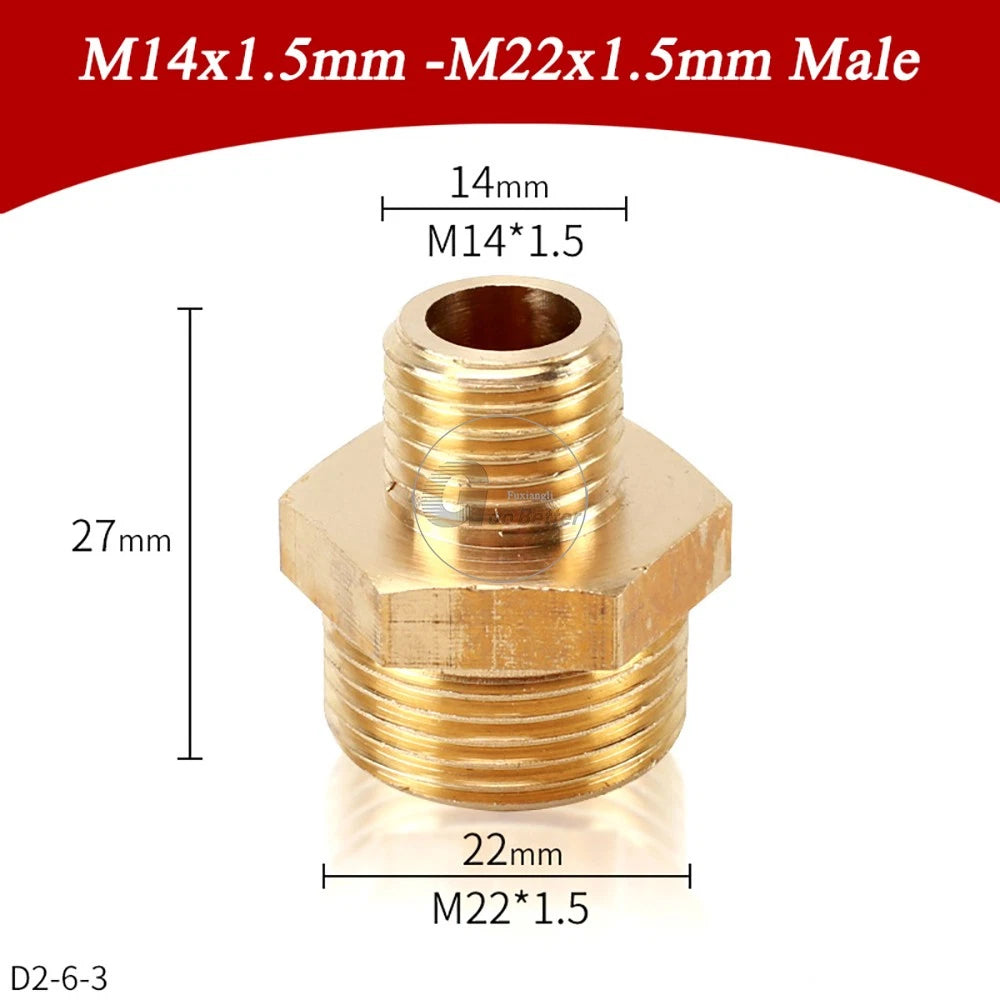 M14x1.5mm M22x1.5mm Brass Fittings — Elbow, Tee, Cross, Y-Piece & Adapter Sprayer Joints