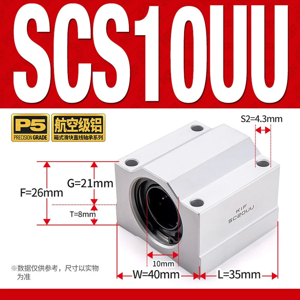 SCS/SBR/TBR/SC-VUU Linear Motion Ball Bearings Diameter 8~60mm Slide Bushing CNC