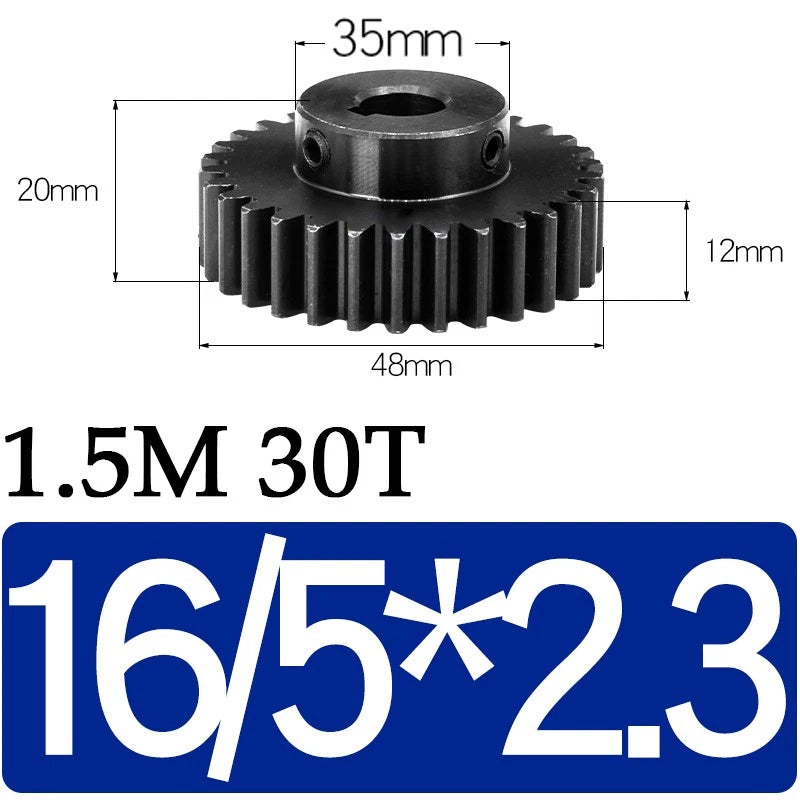 Spur Gears 1.5 Mod Transmission Gear With Step 45#Steel Pinion Motor Gear 30/80T