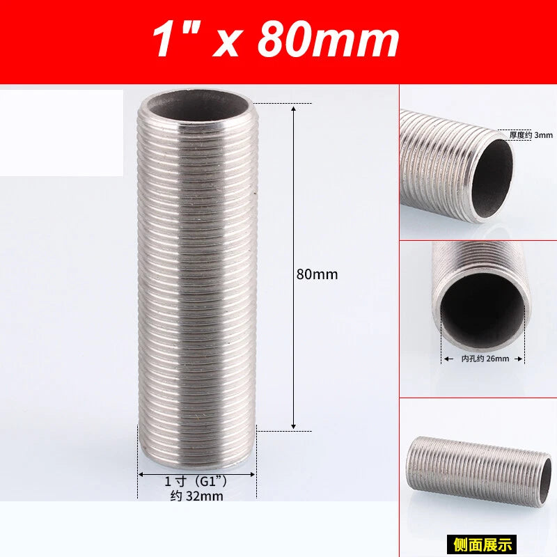 A2 Stainless Steel Male Threaded Rod Connector Stud — Pipe Fitting Bar