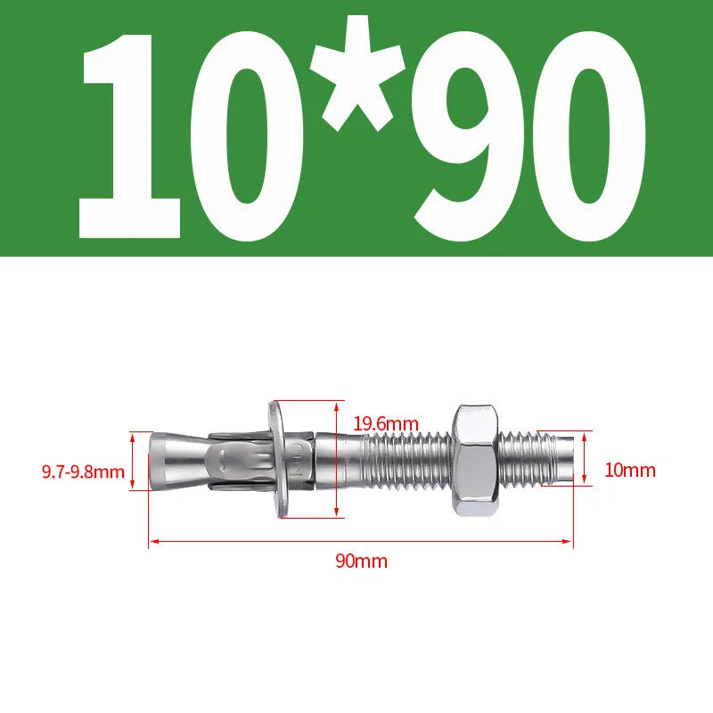 Through Bolts Wall Expansion Anchor Bolts A2 304  A4 316 Stainless Steel