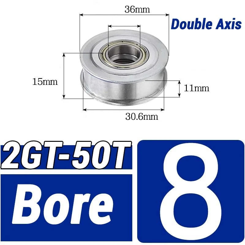 GT2 Timing Belt Pulley 16-100 Teeth 6-10mm Teeth Width Bore 3mm-25mm For 3D