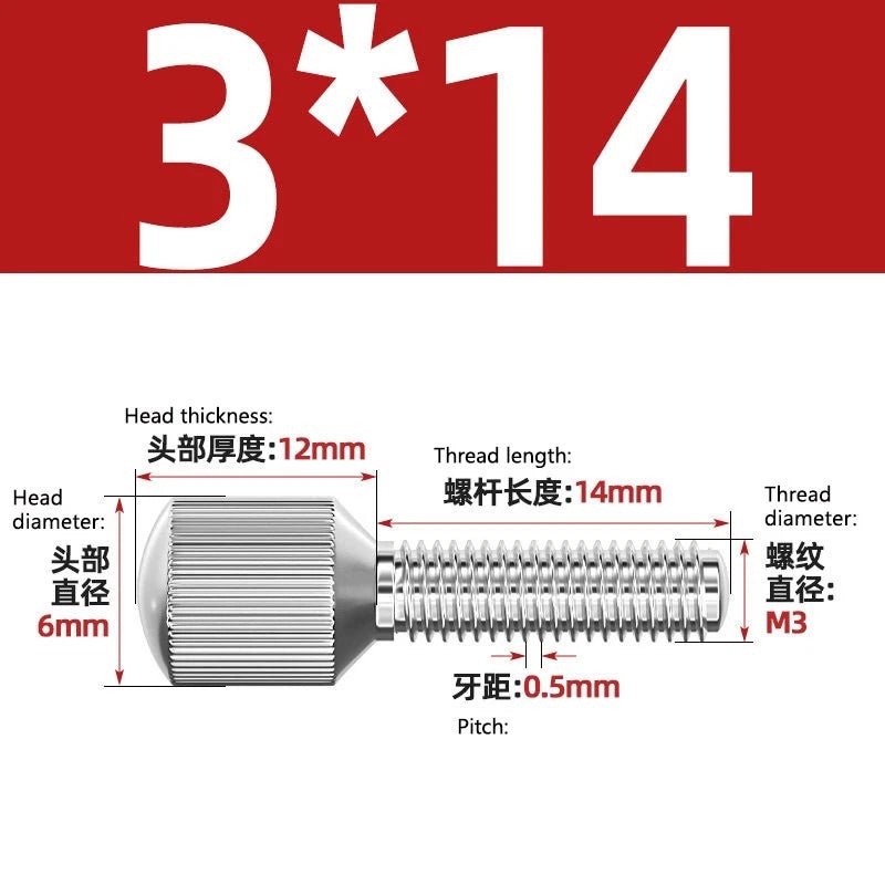 A2 Stainless Steel Knurled Thumb Screws – Small Head, Hand Tighten Fasteners (M2 to M8) - HomeDIYer