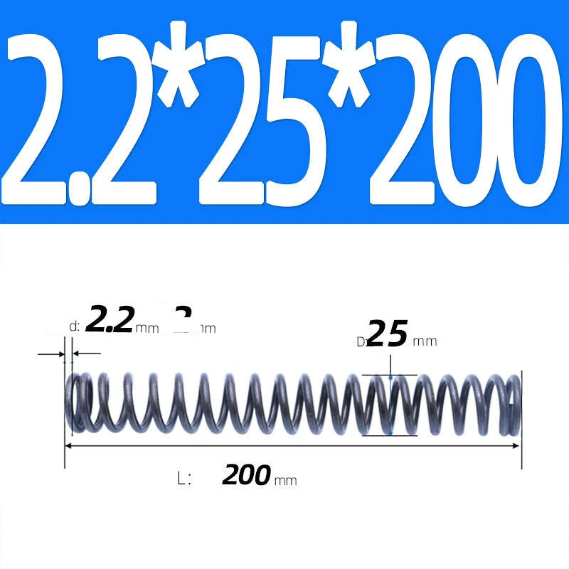 200mm Length Stainless Steel Compression Spring 2 - 4mm Pressure/ Coil Springs