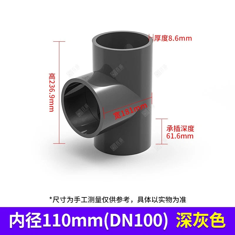 PVC Plumbing Fittings 45° Elbow-Straight-Tee Pipe Connector Solvent Weld