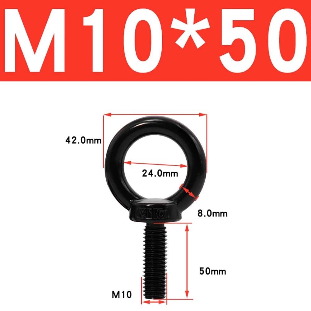 A2 304 Stainless Steel Lifting Eye Bolt — Metric M3 to M20, Rigging & Lifting Screw Eye - HomeDIYer