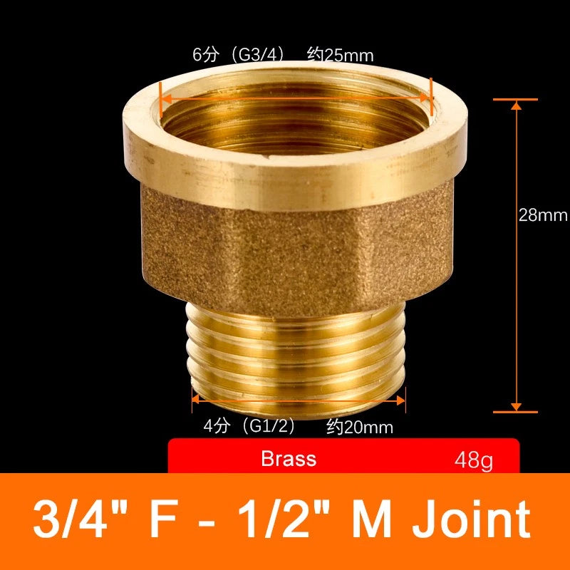Brass Threaded Pipe Fittings 1/2" & 3/4" — Tee, Elbow, Joint, Cross, Cap & More