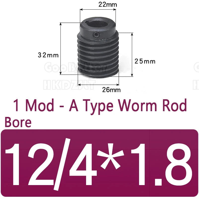 1 Modulus 24 Teeth Brass Worm Wheel Gear Pitch 3.14mm Transmission Gear,Worm Rod